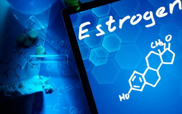 Естрогени — група гормонів, які виробляються фолікулярним апаратом яєчників у жінок. У невеликих кількостях естрогени виробляються також яєчками у чол